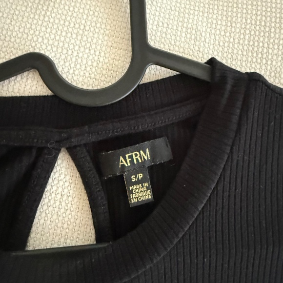 AFRM Black Mini Dress Open Back - Picture 3 of 5